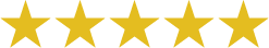 5 stars rated on Google